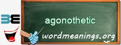 WordMeaning blackboard for agonothetic